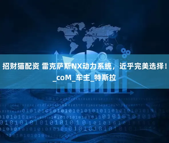 招财猫配资 雷克萨斯NX动力系统，近乎完美选择！_coM_车主_特斯拉