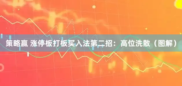 策略赢 涨停板打板买入法第二招：高位洗散（图解）